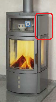 Pierre stéatite grise latérale haute gauche ou droite (à l\'unité) pour Hark 54