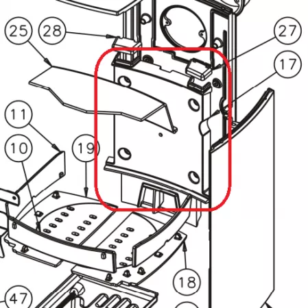PLAQUE ARRIERE FOYER 388103 - GODIN R&eacute;f. 10160388103053