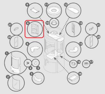 PLAQUE ARRIERE GAUCHE NEOSEN - INVICTA Réf. 1121121601