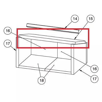 Plaque au dessus 300x550x25 mm - Heta Scan-Line r�f.1023-0320
