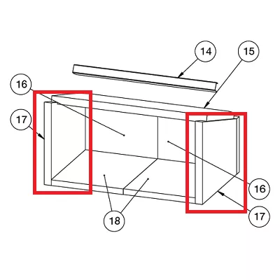 Plaque de c�t� (� l\'unit�) - Heta Scan-Line r�f.1023-0214