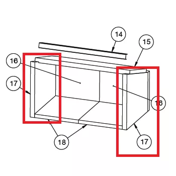 Plaque de c�t� (� l\'unit�) - Heta Scan-Line r�f.1023-0217