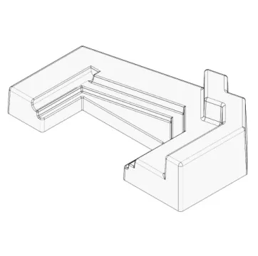 Plaque foy�re droite en Alutec - MCZ (Cadel-FreePoint-Red) R�f.42050032