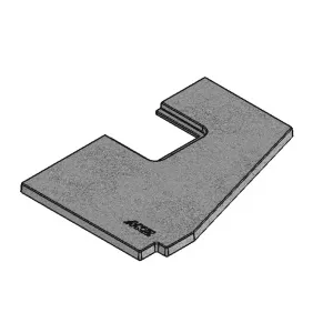 Plaque foy�re droite en fonte - MCZ (Cadel-FreePoint-Red) R�f.4130873