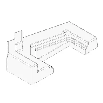 Plaque foy�re gauche en Alutec - MCZ (Cadel-FreePoint-Red) R�f.42050031