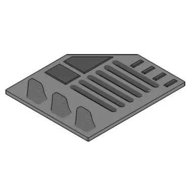 Plaque foy�re gauche en fonte - MCZ (Cadel-FreePoint-Red) R�f.4130847A (R�f�rence �puis�e)