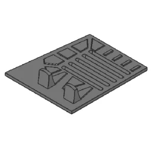 Plaque foy�re gauche en fonte/pour C60 - MCZ (Cadel-FreePoint-Red) R�f.4130437