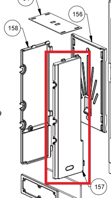 PLAQUE LATERALE DROITE FOYER - EXTRAFLAME Réf. 007270279 (SUIVI)