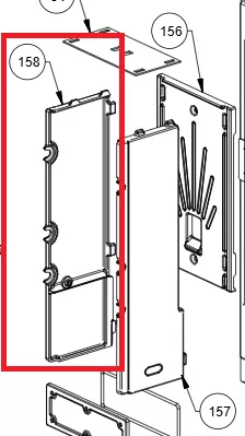 PLAQUE LATERALE GAUCHE FOYER - EXTRAFLAME Réf. 007270280