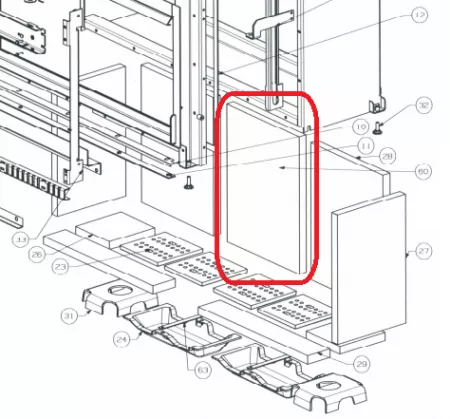 PLAQUE REFRACATAIRE FOYER 010250 - GODIN R&eacute;f. CP010250