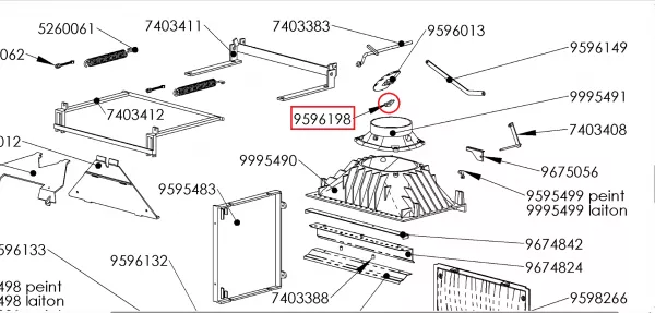 PLAT FIXATION REGISTRE 733-803-855 - LORFLAM r�f. 9596198