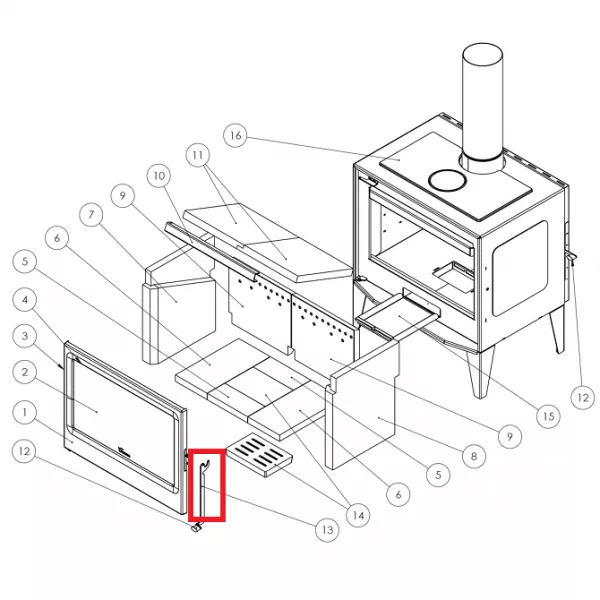 Poign�e (sans bouton) - LACUNZA r�f. 5021200008
