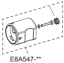 Poign&eacute;e chrom&eacute;e de temp&eacute;rature - Jacob Delafon R&eacute;f. E8A547-CP