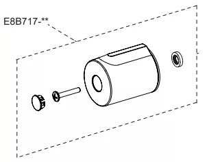 Poign&eacute;e chrom&eacute;e d&eacute;bit - Jacob Delafon R&eacute;f. E8B717-CP