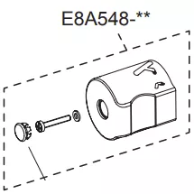Poign&eacute;e chrom&eacute;e inverseur - Jacob Delafon R&eacute;f. E8A548-CP