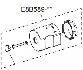Poign&eacute;e chrom&eacute;e inverseur - Jacob Delafon R&eacute;f. E8B589-CP
