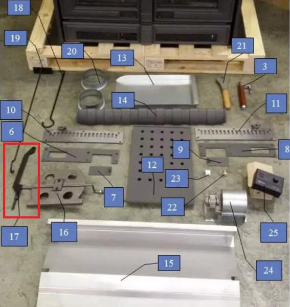 Poign�e clapet de tirage - LACUNZA r�f. 500000000214