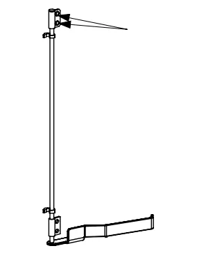 Poign�e de porte ouverture gauche XP68 microbill�e (vis /entretoise) - LORFLAM R�f. INS680A2001B