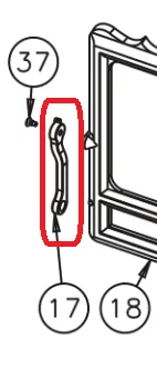 POIGNEE LOQUET FERMETURE 3145 / 3755 LAITONNE - GODIN R&eacute;f. 12839314511 (SUIVI)