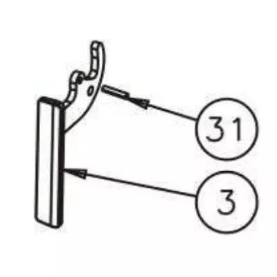 POIGNEE PORTE CHARGEMENT 388107 / 388109 - GODIN R�f. 12839388107053