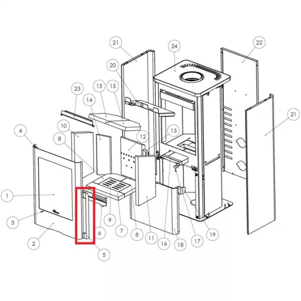 Poign�e porte de foyer - LACUNZA r�f. 5021260002
