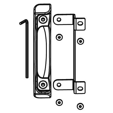 Poign&eacute;e porte Eclipse - Heta Scan-Line r&eacute;f.6000-027805