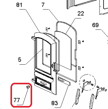 Pommeau chrom&eacute; - LA NORDICA R&eacute;f. 1668710