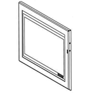 Porte compl�te Riva 76/F76 Noir - STOVAX R�f. RVAC191B