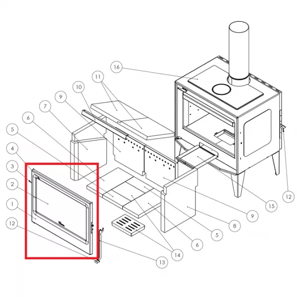 Porte compl�te sans vitre - LACUNZA r�f. 5021200000