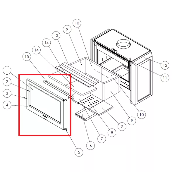 Porte compl�te sans vitre - LACUNZA r�f. 502230000765