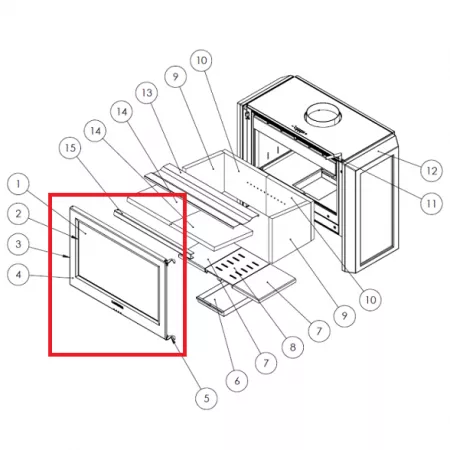 Porte compl&egrave;te sans vitre - LACUNZA r&eacute;f. 502230000765