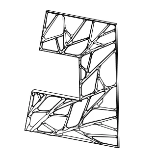 Porte décor Gaya feuille droite - INVICTA Réf. F610604U
