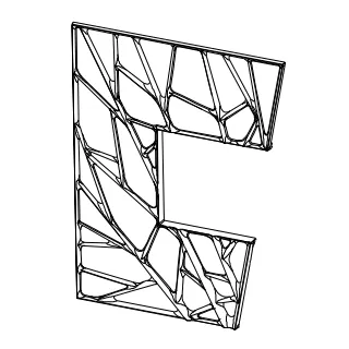 Porte décor Gaya feuille gauche - INVICTA Réf. F610603U