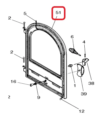 PORTE FOYER (cadre de porte seul) 1341008099Y - FRANCO BELGE R&eacute;f. 309964
