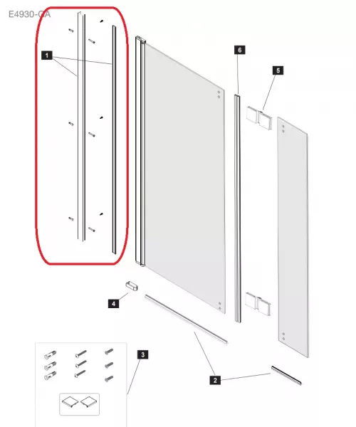 Profil mural pare-bain Neo E4930 - JACOB DELAFON R�f. E9A1354-GA