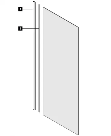 Profil&eacute; mural chrom&eacute; paroi hauteur 140 cm - Jacob Delafon R&eacute;f. E9A1445-GA