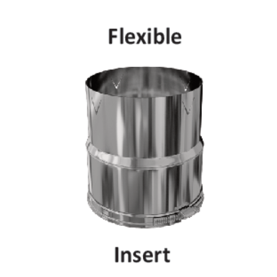 Raccord r�duit d�part foyer/insert �180 femelle x �150/1561 flexible - TEN R�f. 117175 (SUIVI)