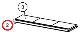 Rail m�tal support de briques d�flecteurs pour Studio 1 (num�ro s�rie - 30000) - STOVAX R�f. RVS-RA501952