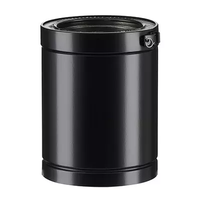 Rallonge noire de conduit isol� Therminox int�rieur �80mm en longueur 25cm - Poujoulat r�f. 23080003-9019