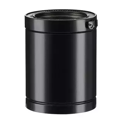 Rallonge noire de conduit isol� Therminox int�rieur �80mm en longueur 25cm - Poujoulat r�f. 23080003-9019