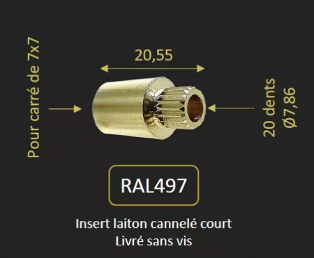 RALONGE CANNELEE DU FACR87 - PAINI R&eacute;f. RAL497