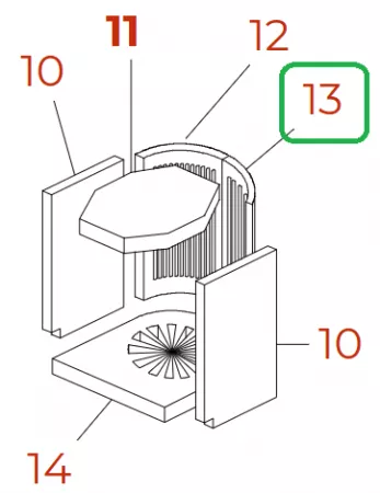 Réfractaire arrière droit - PALAZETTI Réf. 895308052