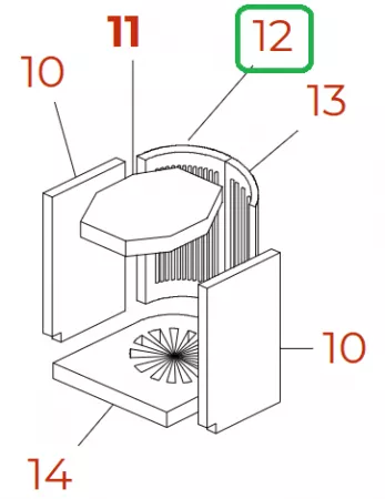 Réfractaire arrière gauche - PALAZETTI Réf. 895308053