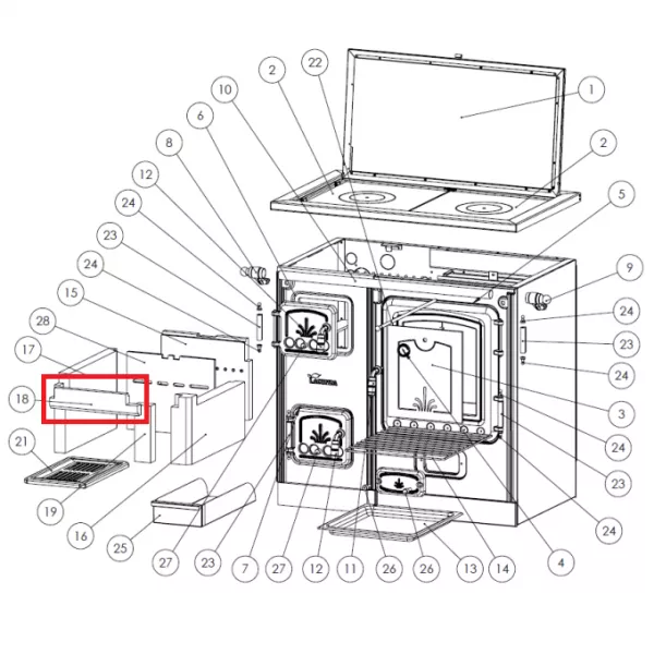 R�fractaire avant sup�rieure - LACUNZA r�f. 501000000351
