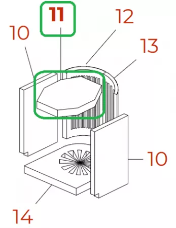 Réfractaire supérieure - PALAZETTI Réf. 895308054