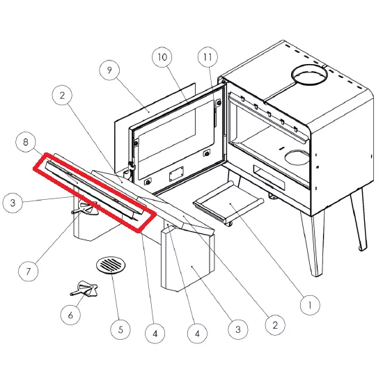 Renfort de d�flecteur - LACUNZA r�f. 502570000005