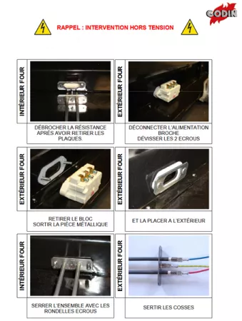 RESISTANCE GRILL FOUR GAZ SOUVERAINE 2500W 230V - GODIN R&eacute;f. 00001307060