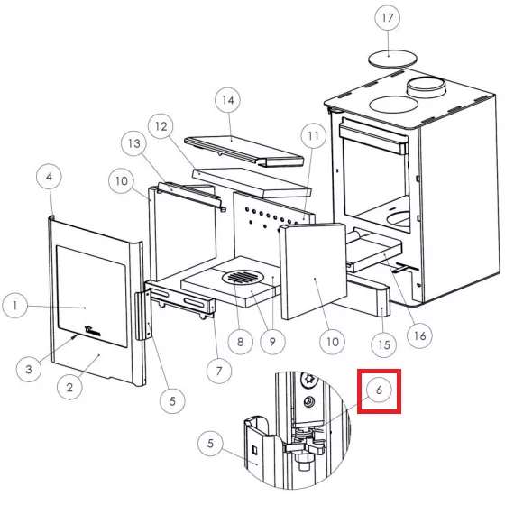 Ressort de torsion pour fermeture de porte - LACUNZA r�f. 5021250003