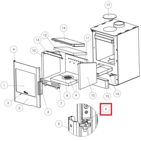 Ressort de torsion pour fermeture de porte - LACUNZA r&eacute;f. 5021250003