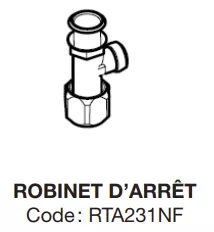 Robinet d\'arr�t - Jacob Delafon R�f. RTA231NF